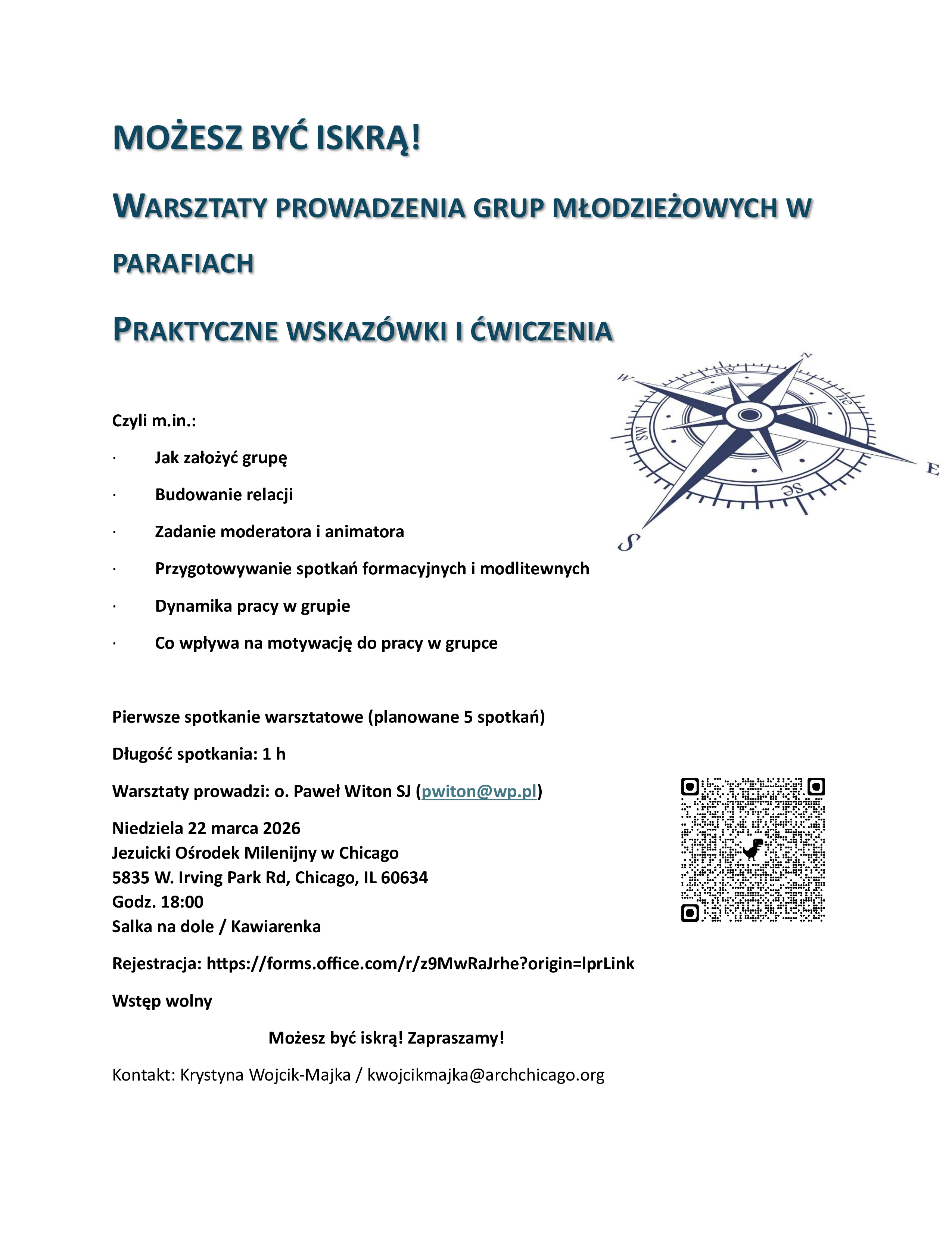 WARSZTATY PROWADZENIA GRUP MŁODZIEŻOWYCH W PARAFIACH